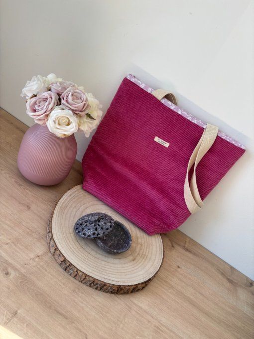 Sac Aliénor - Douceur rose/ Jardin d'hiver