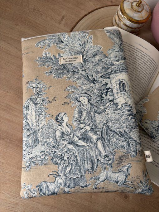 Housse Livre BROCHE - BULLET JOURNAL Elisabeth - Histoire chanvre