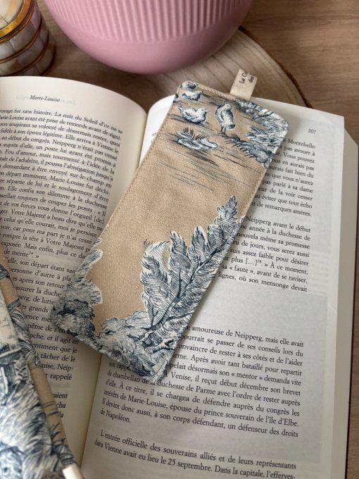 Housse Livre BROCHE - BULLET JOURNAL Elisabeth - Histoire chanvre