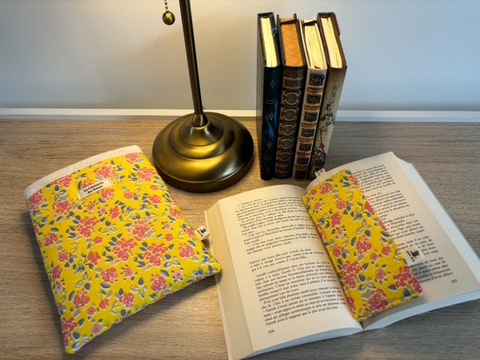 Housse Livre POCHE Hortense - Lila Jaune