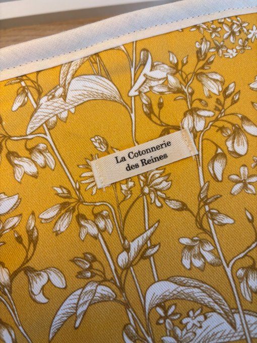 Housse Livre BROCHE - BULLET JOURNAL Elisabeth - Fleurs d'or