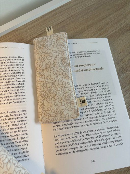 Housse Livre BROCHE - BULLET JOURNAL Elisabeth - Flannelys