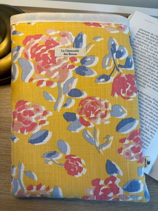 Housse Livre BROCHE - BULLET JOURNAL Elisabeth - Hortensia