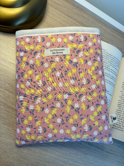 Housse Livre POCHE Hortense - Bouquet corail
