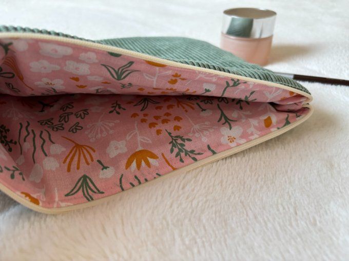 Pochette Athénaïs - Douceur sauge / Fleurs des champs 
