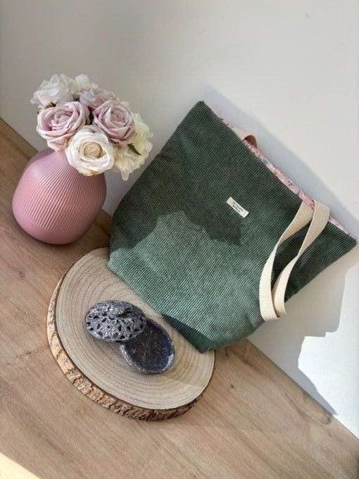 Sac Aliénor - Douceur de sauge/ Fleurs des champs 