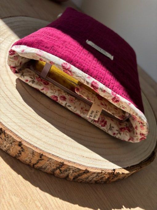 Housse Livre FORMAT BROCHE/BUJO Elisabeth - Bordeaux/ Jane