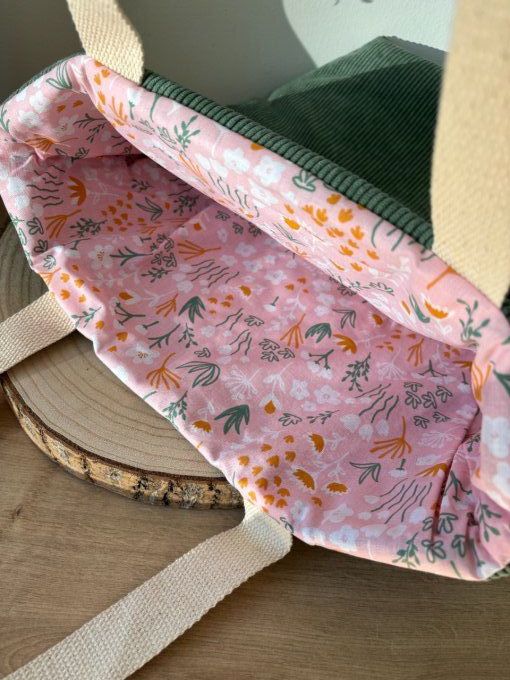Sac Aliénor - Douceur de sauge/ Fleurs des champs 