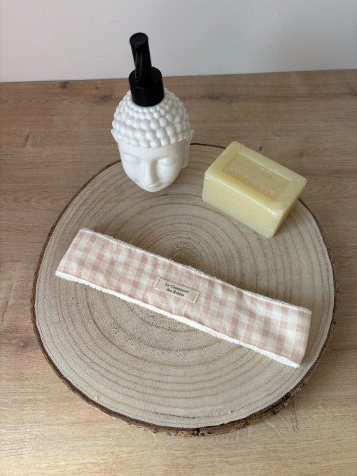 Ensemble de toilette Eugénie - Vichy rose dentelle