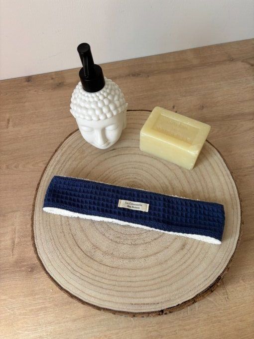 Ensemble de toilette Eugénie - Nid d'abeille Marine/ croisière
