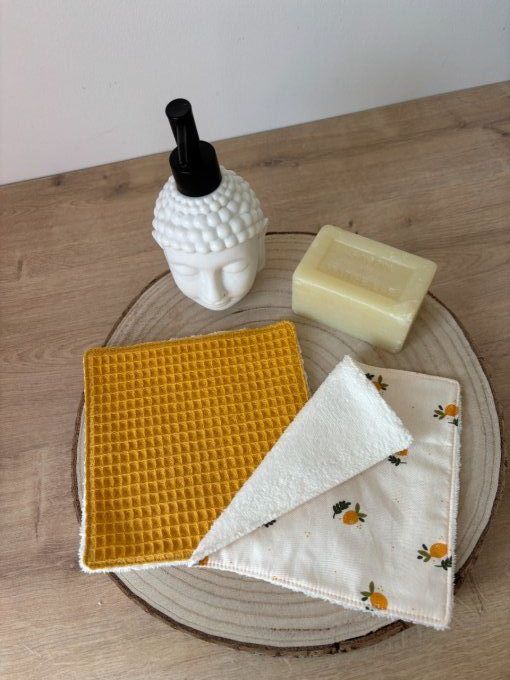Ensemble de toilette Eugénie - Nid d'abeille soleil - Provence 