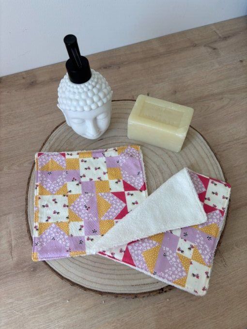 Ensemble de toilette Eugénie - Douceur rose/ Patchwork 