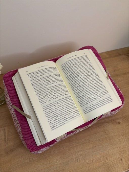 Coussin de lecture Agatha - Douceur rose/Nina 