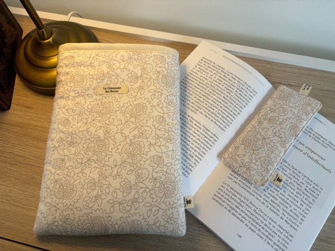 Housse Livre BROCHE - BULLET JOURNAL Elisabeth - Flannelys