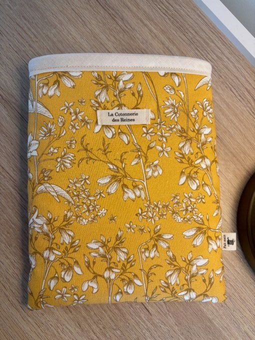 Housse Livre POCHE Hortense - Fleurs d'or 