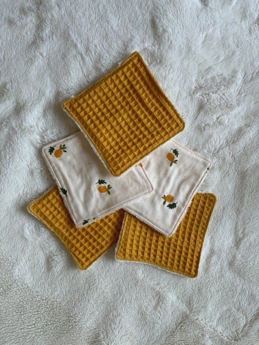 Ensemble de toilette Eugénie - Nid d'abeille soleil - Provence 
